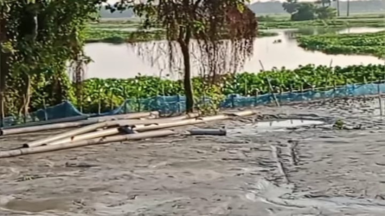 বামনগাতিতে অবৈধ ড্রেজার ভেঙে দিল প্রশাসন...