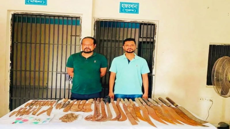 নাওজোড় এলাকায় দেশি অস্ত্র ও গাঁজাসহ বিএনপি নেতার...