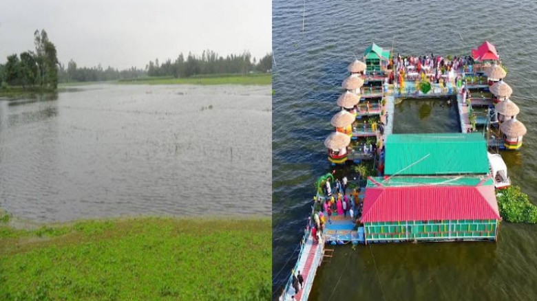 চাকিরপশার বিলের জলে দৃষ্টিনন্দন পর্যটন সম্ভাবনা দে...