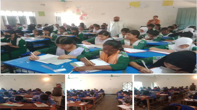সাতৈর বহুমুখী উচ্চ বিদ্যালয়ে বার্ষিক পরীক্ষা শুরু ...