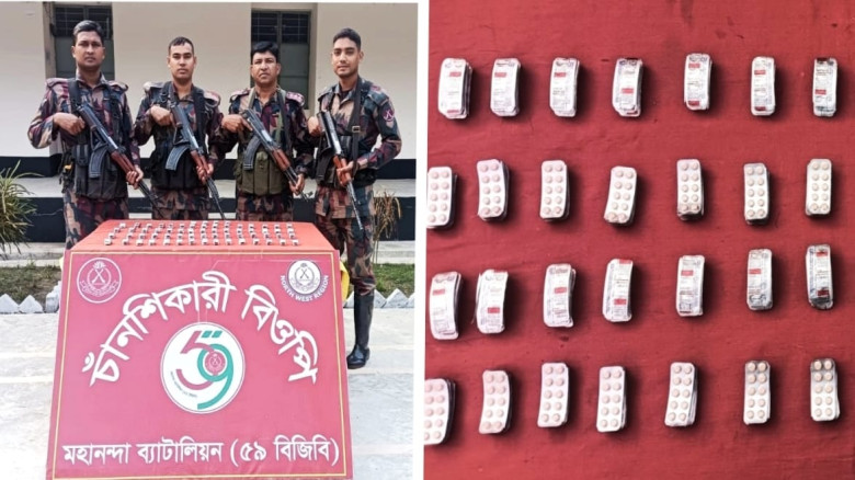 ভোলাহাট সীমান্তে ৫৯ বিজিবির অভিযানে ৩১৯০ পিস ভারতী...
