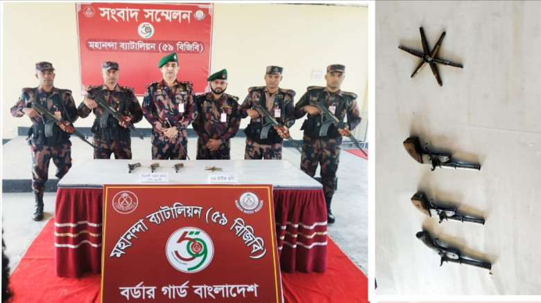 সীমান্তে মহানন্দা ব্যাটালিয়ান ৫৯ বিজিবি কর্তৃক অবৈ...