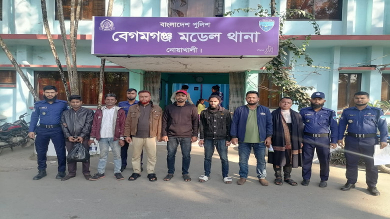 নোয়াখালীর বেগমগঞ্জে পুলিশের অভিযানে সাজাপ্রাপ্ত সহ...