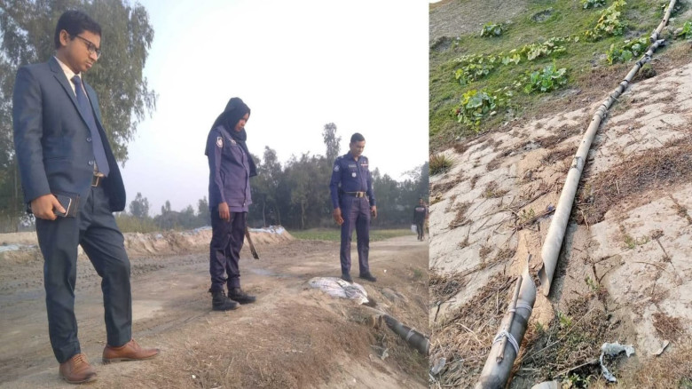 সাঘাটায় অবৈধ বালু উত্তোলনের বিরুদ্ধে অভিযান...