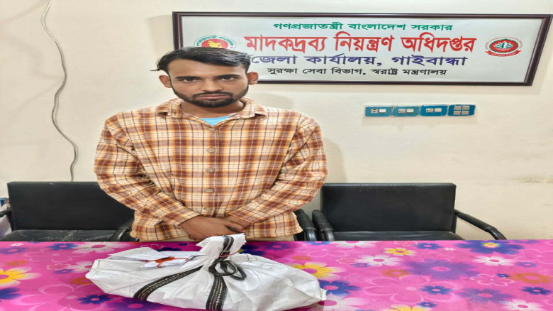 গাইবান্ধায় মাদকদ্রব্য বিরোধী অভিযানে গাঁজাসহ কারবা...