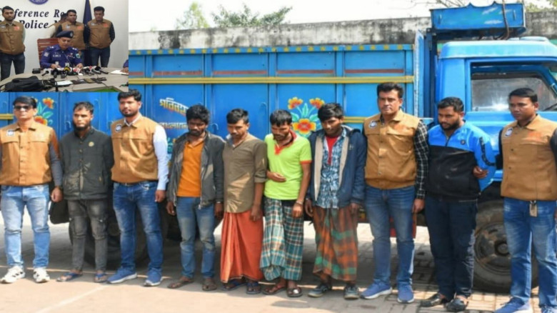 নওগাঁয় আন্তঃজেলা ডাকাত চক্রের ৬ সদস্য গ্রেফতার...